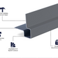 Cladco Fibre Cement Click Cladding External Corner Trim - 3m (All Colours)