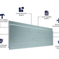 Cladco Fibre Cement Click Cladding Boards - Woodgrain 3.66m (All Colours)