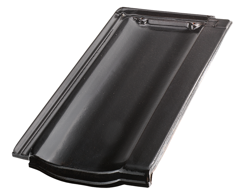 British Ceramics Novel Clay Roof Tile - Black Glazed (Pallet of 288 tiles)