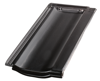 British Ceramics Novel Clay Roof Tile - Black Glazed (Pallet of 288 tiles)