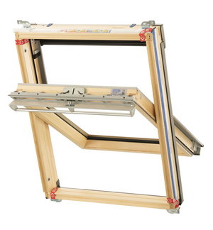 Keylite Clear Lacquered Pine Centre Pivot Roof Window