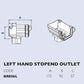 Brett Martin Prostyle 106mm Cascade Cast Iron Effect Left Hand Stopend Outlet (BR856LCI)