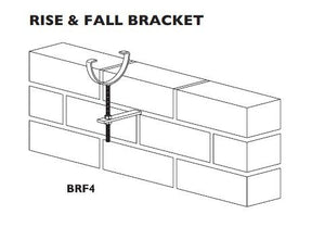 Brett Martin Deepstyle 115mm Galvanised Rise & Fall Bracket with 310mm Drive In Spike (BRF7)