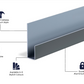 Cladco Fibre Cement Click Cladding Lintel Trim - 3m (All Colours)