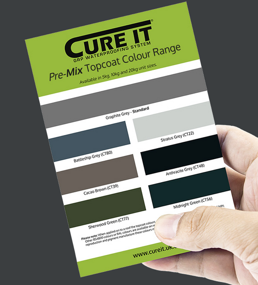 Cure It GRP Roofing PreMix Topcoat Special RAL Colours