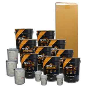 MetroFlex Flexible GRP Fibreglass Roofing Kit with Primer - 60m2