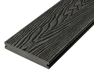 Cladco Solid Woodgrain Effect Reversible Composite Decking Board - Charcoal (4m)