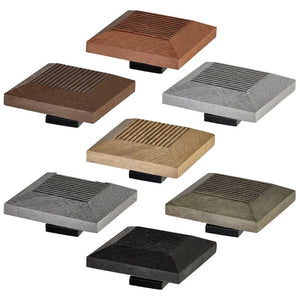 Cladco Signature composite fence post caps 108mm x 108mm in multiple colours