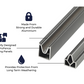 Cladco ProFence Fencing Top & Bottom Rail - 1.84m