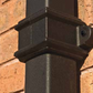 Brett Martin Square 65mm Cast Iron Effect Socketed Downpipe with Lugs - 1.8m (BR5018LCI)
