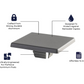 Cladco ProFence Aluminium Fence Post Caps - 86mm x 86mm