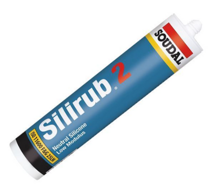 Soudal Silirub 2 Silicone Elastic Low Modulus Sealant - 300ml Clear