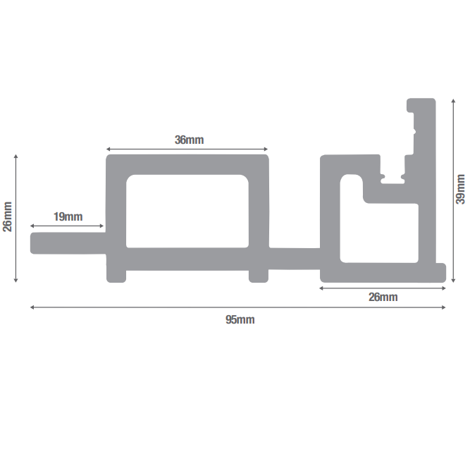Cladco Composite Slatted Wall Cladding Internal Corner Profile Trim- 2