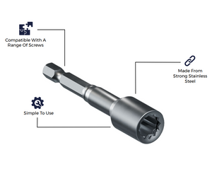 Bi-Hex Socket Driver with C-Ring - 11mm