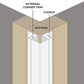 Cladco Fibre Cement Click Cladding External Corner Trim - 3m (All Colours)
