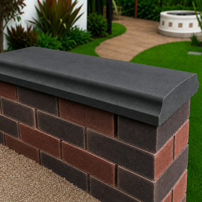 Classical Creations Twice Weathered Bevelled Coping Stones - Charcoal