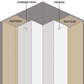 Cladco Fibre Cement Click Cladding Internal Corner Trim - 3m (All Colours)