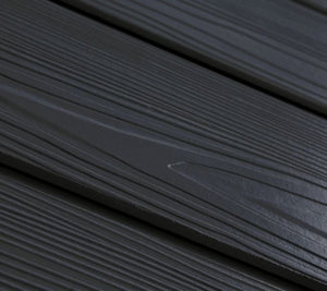 Cladco Fibre Cement Woodgrain Click Cladding Boards - Black (3.66m)