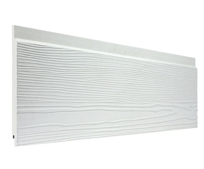 Cladco Fibre Cement White Woodgrain Click Cladding Board 3.66m for exterior walls