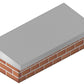 Castle Composites Single Weathered Coping Stones 600 x 450mm - Light Grey