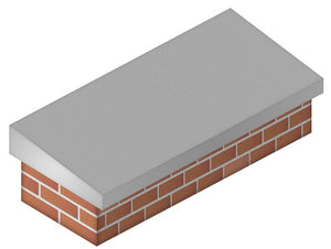 Castle Composites Single Weathered Coping Stones 600 x 300mm - Light Grey