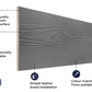 Cladco Fibre Cement Exterior Wall Cladding Boards - Granite (3.66m)