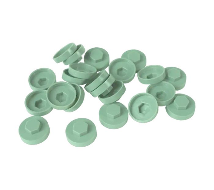 Cladco HC19 19mm plastic colour caps for 8mm hex head screws pack of 100