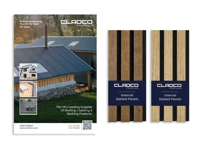 Cladco Acoustic Internal Slatted Wall Panels Sample Pack (Free of Charge)