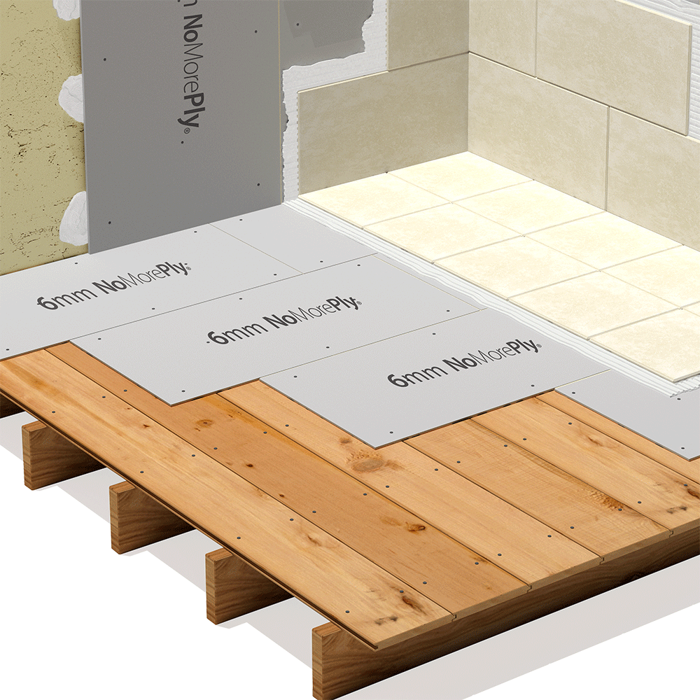 No More Ply® 6mm Pre Primed Tile Backing Board - 1200mm x 600mm