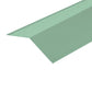 Cladco 130º ridge flashings in prelaq mica finish with 3m length and 150mm x 150mm size, green coated galvanized steel
