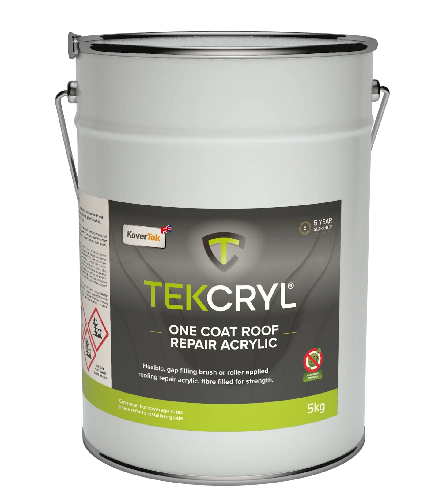 Kovertek TekCryl One Coat Acrylic Roof Repair Coating - Felt Black 5kg