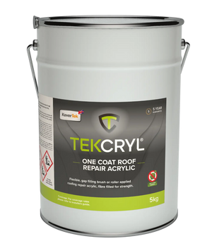 Kovertek TekCryl One Coat Acrylic Roof Repair Coating - Grey 5kg