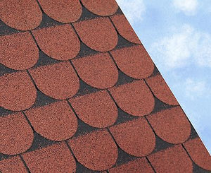 Scallop 5 Tab Bitumen Roof Felt Shingles - (2.42m2 Pack)
