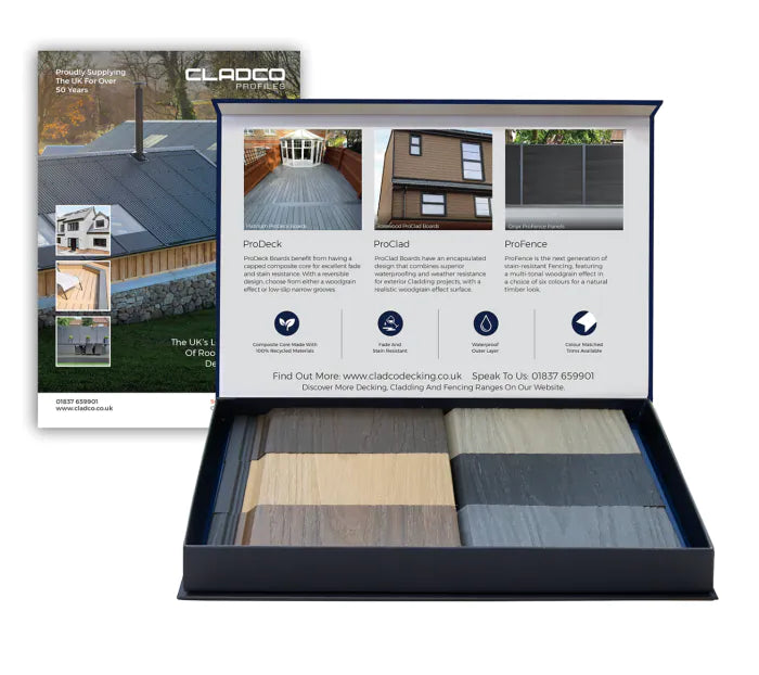 Cladco ProClad Woodgrain Composite Wall Cladding Sample Pack