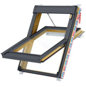 Keylite Clear Lacquered Pine Premium Electric Window with Remote Control & Rain Sensor (PEK)