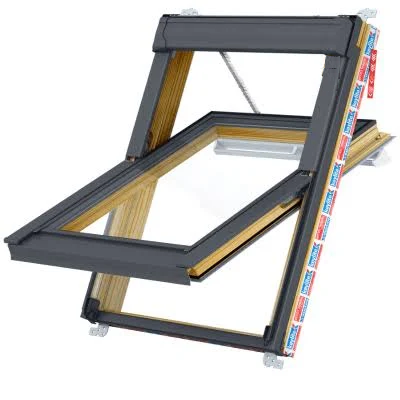 Keylite Clear Lacquered Pine Electric Roof Window with Wall Switch (SEK)