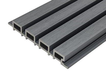 Cladco Composite Slatted Wall Cladding Panels - Silver Grey (2.5m)