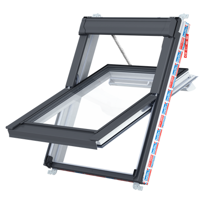Keylite White PVC Electric Roof Window with Wall Switch (SEK)