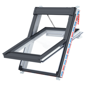 Keylite White Painted Electric Roof Window with Wall Switch (SEK)
