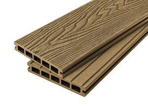 Cladco Woodgrain Effect Hollow Composite Decking Board - Teak (4m)