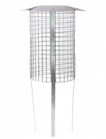 Brewer Crown / Bishop Chimney Pot Birdguard Cowl - Solid Fuel Natural Aluminium