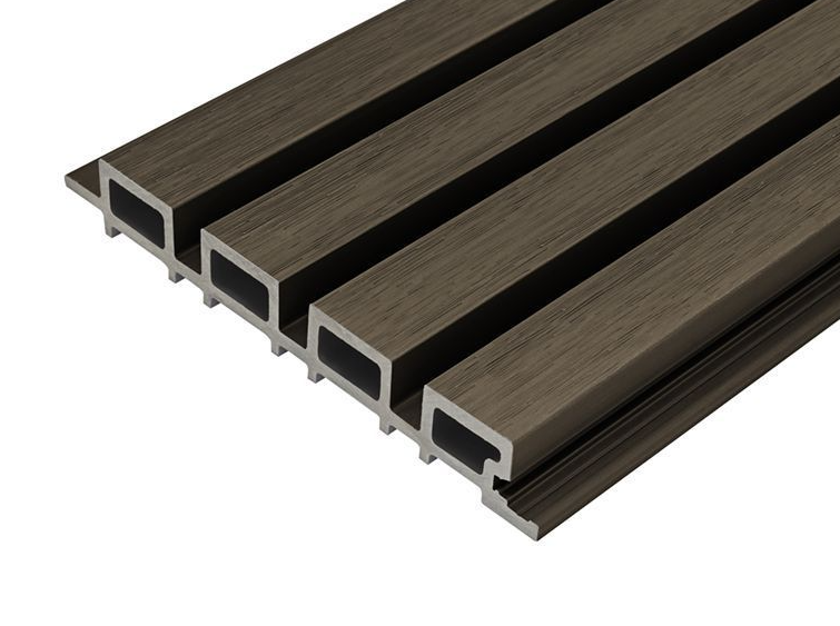 Walnut Timber Cladding Cladco Composite Slatted Wall Cladding Panels - Walnut (2.5m)