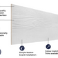 Cladco Fibre Cement Exterior Wall Cladding Boards - White (3.66m)
