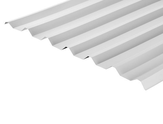 Cladco 34/1000 Box Profile 0.7 PVC Plastisol Coated Roof Sheet - White