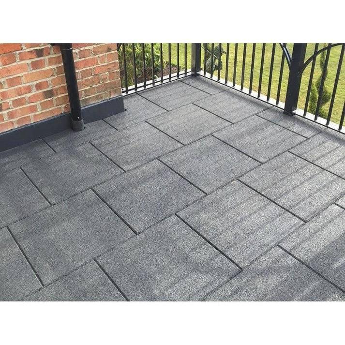 Castle Composites Castleflex Rubber Promenade Tiles - Charcoal Grey (5