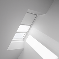 VELUX DFD FK08 1025 Duo Blackout and Pleated Blind - White & White
