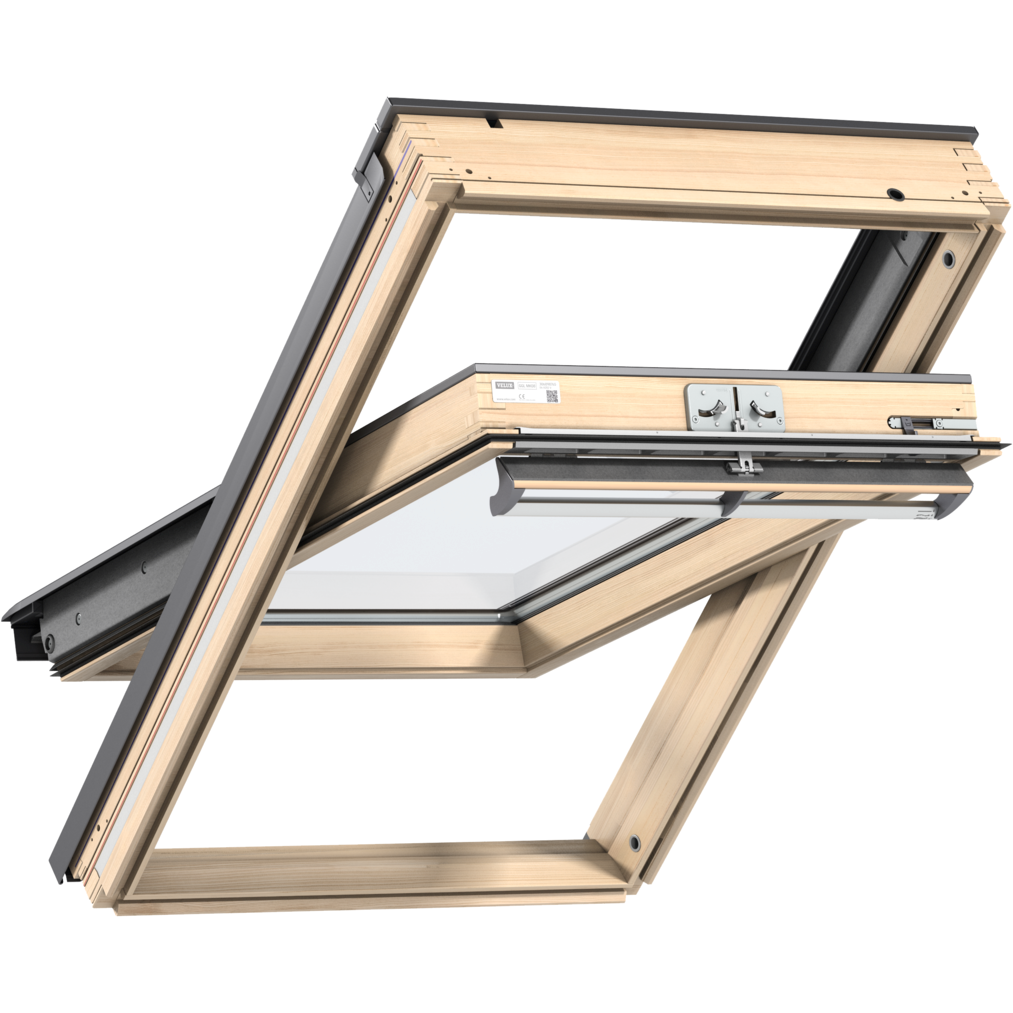 VELUX GGL CK01 3066 Triple Glazed Pine Centre-Pivot Roof Window (55 x 70 cm)