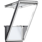 VELUX GDL MK19 S10L02 White Painted Cabrio® Balcony Window for Slate (78 x 252 cm)