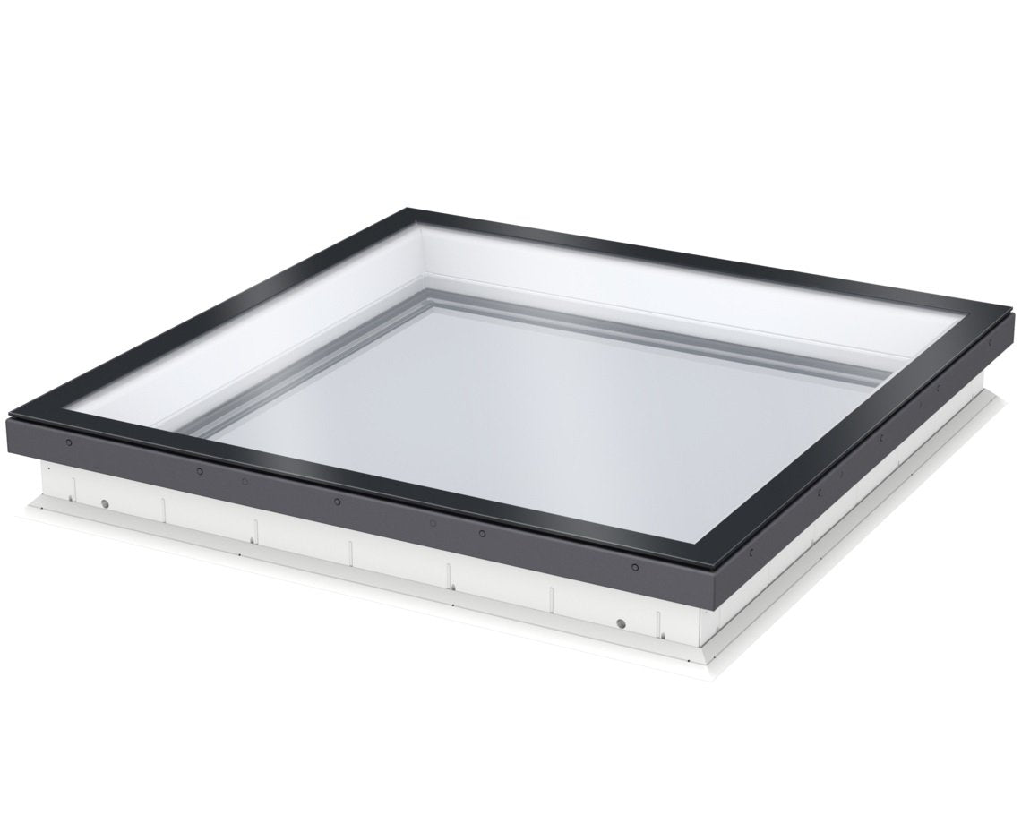 VELUX CFU 100100 S00M Fixed Flat Glass Rooflight Package 100 x 100 cm (Including CFU Double Glazed Base & ISU Flat Glass Top Cover)