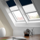 VELUX DFD MK06 1025 Duo Blackout and Pleated Blind - White & White